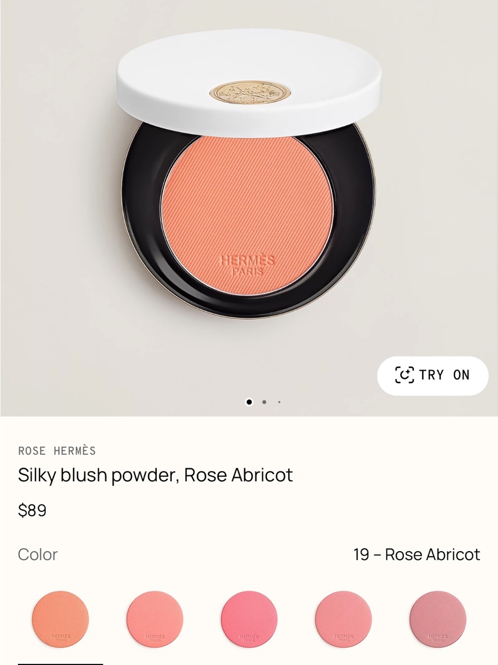 Hermes Rose Abricot